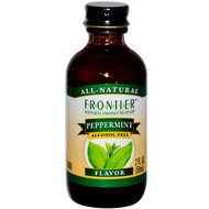 3 PACK of Frontier Natural Products, Peppermint Flavor, Alcohol-Free, 2 fl oz (59 ml)
