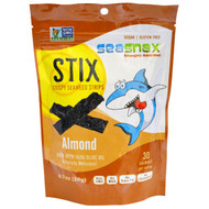 SeaSnax, Stix Seaweed Strips, Almond, 0.7 oz (20 g)