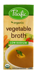 3 PACK of Pacific Foods Organic Low Sodium Broth Vegetable -- 32 fl oz