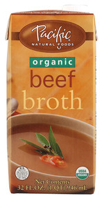 3 PACK of Pacific Foods Organic Broth Beef -- 32 fl oz