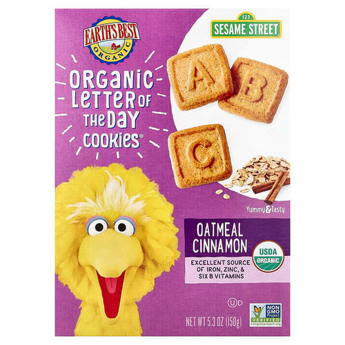 <img alt="Earths Best, Organic Letter of The Day Cookies, 2+ Years, Oatmeal Cinnamon, 5.3 oz (150 g)" title="Earths Best, Organic Letter of The Day Cookies, 2+ Years, Oatmeal Cinnamon, 5.3 oz (150 g),023923202009"