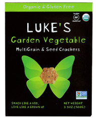 Lukes Organic, Mulitgrain & Seed Crackers,  Garden Vegetable - 3.5 oz