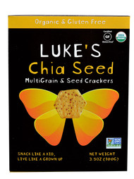 Lukes Organic, Mulitgrain & Seed Crackers,  Chia Seed - 3.5 oz