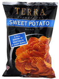 3 PACK of Terra Real Vegetable Chips Sweet Potato Sea Salt -- 6 oz