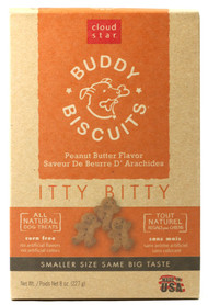 3 PACK of Cloud Star Itty Bitty Buddy Biscuits Dog Treats Peanut Butter -- 8 oz