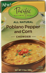 3 PACK of Pacific Foods Organic Chowder Poblano Pepper and Corn -- 17 oz