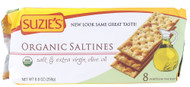 3 PACK of Suzies Organic Saltines Salt & Extra Virgin Olive Oil -- 8.8 oz