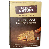 3 PACK of Back To Nature Rice Thin Crackers Multi-Seed -- 4 oz
