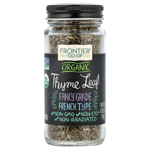 <img alt="Frontier Co-op, Organic Thyme Leaf, 0.63 oz (18 g) (Discontinued Item)" title="Frontier Co-op, Organic Thyme Leaf, 0.63 oz (18 g) (Discontinued Item),089836184184"