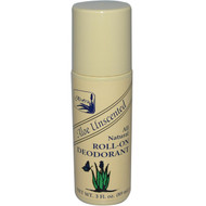 3 PACK of Alvera All Natural Roll-On Deodorant Aloe Unscented -- 3 fl oz