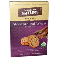 3 PACK of Back To Nature Organic Stoneground Wheat Crackers -- 6 oz