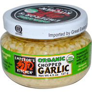 3 PACK of Emperors Kitchen Organic Chopped Garlic -- 4.5 oz