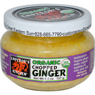 3 PACK of Emperors Kitchen Organic Chopped Ginger -- 4.5 oz