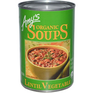3 PACK of Amys Organic Soup Lentil Vegetable -- 14.5 fl oz