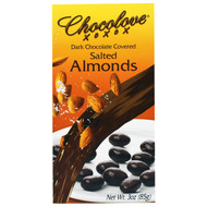 Chocolove, Dark Chocolate Covered Salted Almonds, 3 oz (85 g)