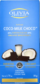 3 PACK of Olivia Chocolat Artisan Coco-Milk Choco Chocolate Bar Organic -- 1.75 oz