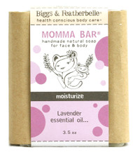 3 PACK of Biggs & Featherbelle Momma Bar Handmade Natural Soap for Face and Body - Lavender -- 3.5 oz