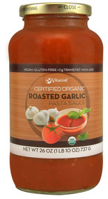 Vitaco, Certified Organic Roasted Garlic Pasta Sauce - Non-GMO and Gluten Free - 26 oz (737 g)