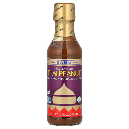 <img alt="San-J, Thai Peanut, Mildy Spicy Marinade & Dipping, Gluten Free, 10 fl oz (296 ml)" title="San-J, Thai Peanut, Mildy Spicy Marinade & Dipping, Gluten Free, 10 fl oz (296 ml),075810140253"