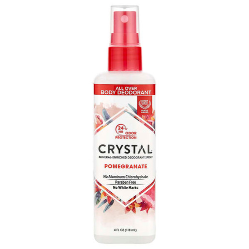 <img alt="CRYSTAL, Mineral-Enriched Deodorant Spray, Pomegranate, 4 fl oz (118 ml)" title="CRYSTAL, Mineral-Enriched Deodorant Spray, Pomegranate, 4 fl oz (118 ml),086449119916"