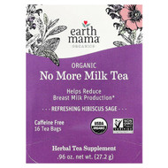 <img alt="Earth Mama, Organics, Organic No More Milk Tea, Refreshing Hibiscus Sage, Caffeine Free, 16 Tea Bags, 0.96 oz (27.2 g)" title="Earth Mama, Organics, Organic No More Milk Tea, Refreshing Hibiscus Sage, Caffeine Free, 16 Tea Bags, 0.96 oz (27.2 g),859220010180"