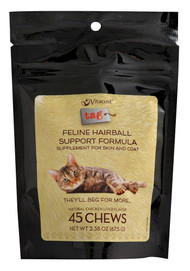 3 PACK of Vitaco - Tag Feline Hairball Support Formula Chicken Liver Flavor -- 45 Chewables