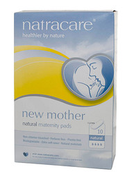 Natracare, Maternity Pads with Organic Cotton Cover, 10 Pads