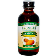 3 PACK of Frontier Natural Products, Almond Flavor, Non-Alcoholic, 2 fl oz (59 ml)