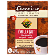 3 PACK of Teeccino Chicory Herbal Tea Vanilla Nut -- 10 Tea Bags
