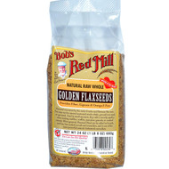 Bobs Red Mill, Natural Raw Whole Golden Flaxseeds, 24 oz (680 g) (5 PACK)