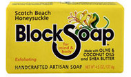 3 PACK of Block Soap Bar Scotch Beach Honeysuckle -- 4.5 oz