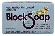 3 PACK of Block Soap Bar New Harbor Unscented Oatmeal -- 4.5 oz