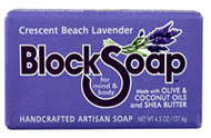 3 PACK of Block Soap Bar Crescent Beach Lavender -- 4.5 oz