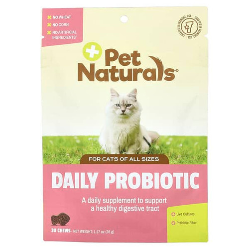 <img alt="Pet Naturals, Daily Probiotic, For Cats, All Sizes, 30 Chews, 1.27 oz (36 g)" title="Pet Naturals, Daily Probiotic, For Cats, All Sizes, 30 Chews, 1.27 oz (36 g),026664975331"