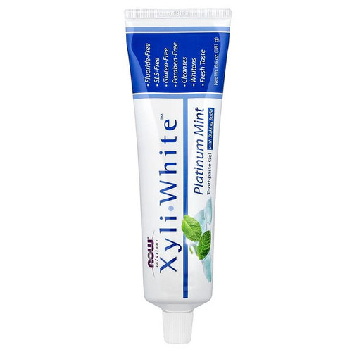 <img alt="NOW Foods, Solutions, XyliWhite, Toothpaste Gel with Baking Soda, Platinum Mint, 6.4 oz (181 g)" title="NOW Foods, Solutions, XyliWhite, Toothpaste Gel with Baking Soda, Platinum Mint, 6.4 oz (181 g),733739080912"