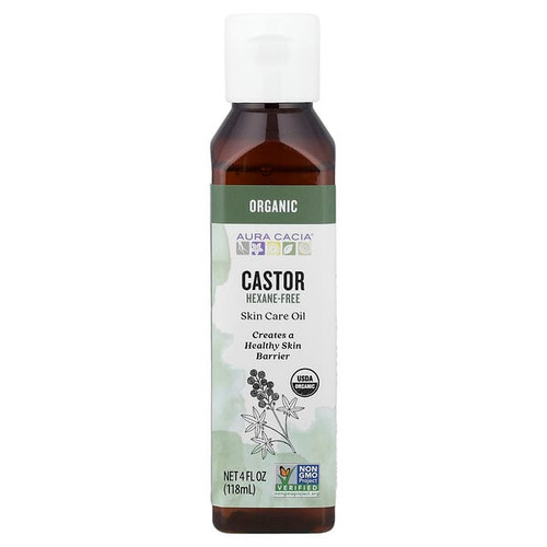 <img alt="Aura Cacia, Organic Skin Care Oil, Castor, 4 fl oz (118 ml)" title="Aura Cacia, Organic Skin Care Oil, Castor, 4 fl oz (118 ml),051381914035"