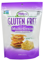 3 PACK of Miltons Gluten Free Baked Crackers Multigrain -- 4.5 oz