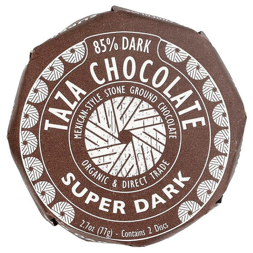 <img alt="Taza Chocolate, Dark Chocolate Disc, Super Dark, 2 Discs, 2.7 oz (77 g)" title="Taza Chocolate, Dark Chocolate Disc, Super Dark, 2 Discs, 2.7 oz (77 g),856072004541"