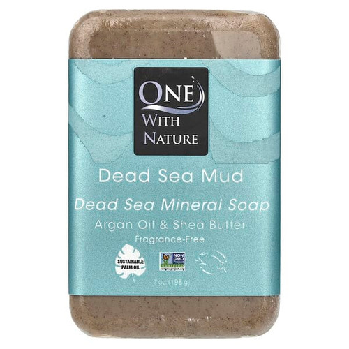 <img alt="One with Nature, Dead Sea Mineral Bar Soap, Dead Sea Mud, Fragrance-Free, 7 oz (198 g)" title="One with Nature, Dead Sea Mineral Bar Soap, Dead Sea Mud, Fragrance-Free, 7 oz (198 g),893455000073"