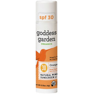 Goddess Garden, Organics, Natural Mineral Sunscreen Lip Balm, SPF 30, Orange Vanilla, 0.15 oz (4 g)