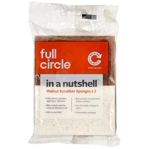 <img alt="3 PACK of Full Circle, In a Nutshell, Walnut Scrubber Sponges, 2 Count" title="3 PACK of Full Circle, In a Nutshell, Walnut Scrubber Sponges, 2 Count,850166002642"