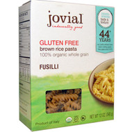 3 PACK of Jovial, 100% Organic Brown Rice Pasta, Fusilli, 12 oz (340 g)