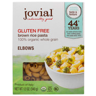 3 PACK of Jovial, Organic Brown Rice Pasta, Elbows, Gluten Free, 12 oz (340 g)
