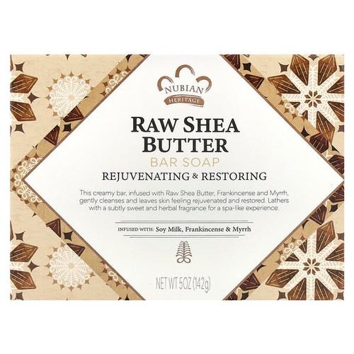 <img alt="Nubian Heritage, Raw Shea Butter Bar Soap, 5 oz (142 g)" title="Nubian Heritage, Raw Shea Butter Bar Soap, 5 oz (142 g),764302130000"