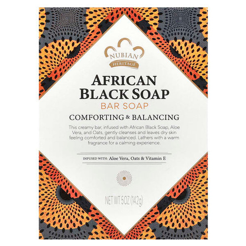 <img alt="Nubian Heritage, African Black Bar Soap, 5 oz (142 g)" title="Nubian Heritage, African Black Bar Soap, 5 oz (142 g),764302106005"