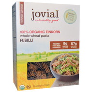 3 PACK of Jovial Organic Einkorn Fusilli Whole Wheat Pasta -- 12 oz
