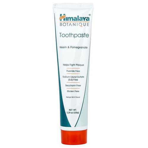 <img alt="Himalaya, Botanique, Toothpaste, Neem & Pomegranate, Herbal Mint, 5.29 oz (150 g)" title="Himalaya, Botanique, Toothpaste, Neem & Pomegranate, Herbal Mint, 5.29 oz (150 g),605069200073"