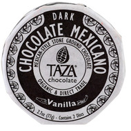 3 PACK of Taza Chocolate Organic Chocolate Mexicano Disc Vanilla -- 2.7 oz