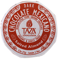 3 PACK of Taza Chocolate Organic Chocolate Mexicano Disc Salted Almond -- 2.7 oz
