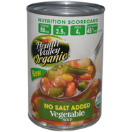 3 PACK of Health Valley Organic Soup No Salt Added Vegetable -- 15 fl oz